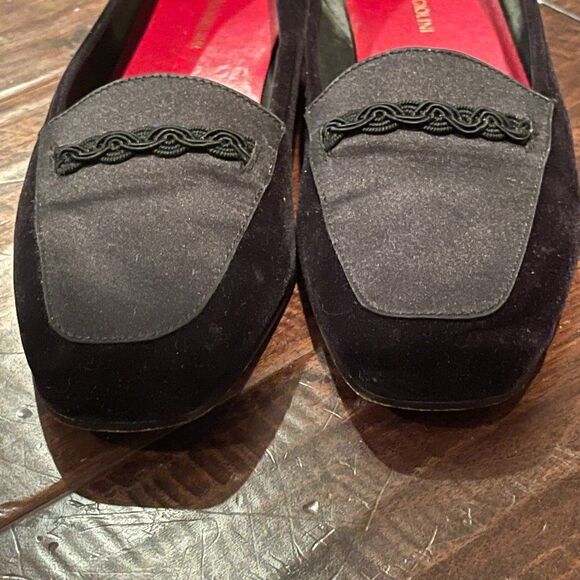 Enzo Angiolini Womens Black Velvet Square Toe Slip On Loafer Shoes Size 8.5 M - Picture 7 of 10